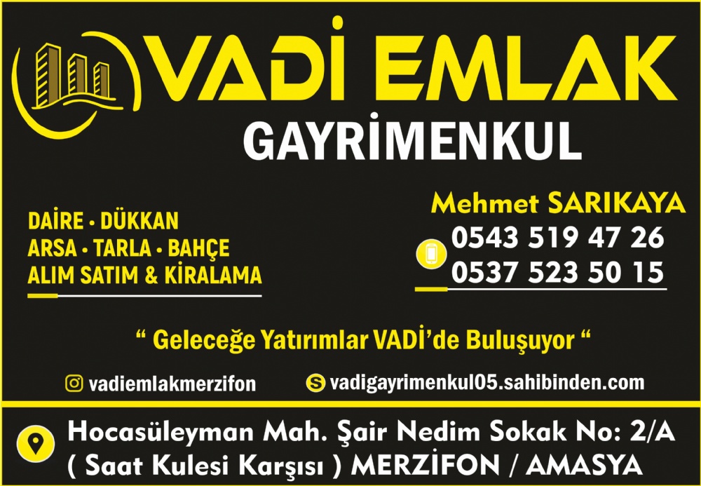 VADİ EMLAK GAYRİMENKUL MERZİFON