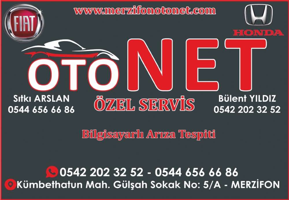 OTO NET FİAT, HONDA ÖZEL SERVİSİ MERZİFON