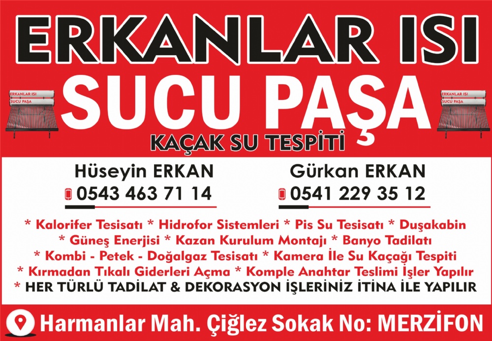 ERKANLAR ISI, SUCU PAŞA SU KAÇAĞI TESPİTİ MERZİFON