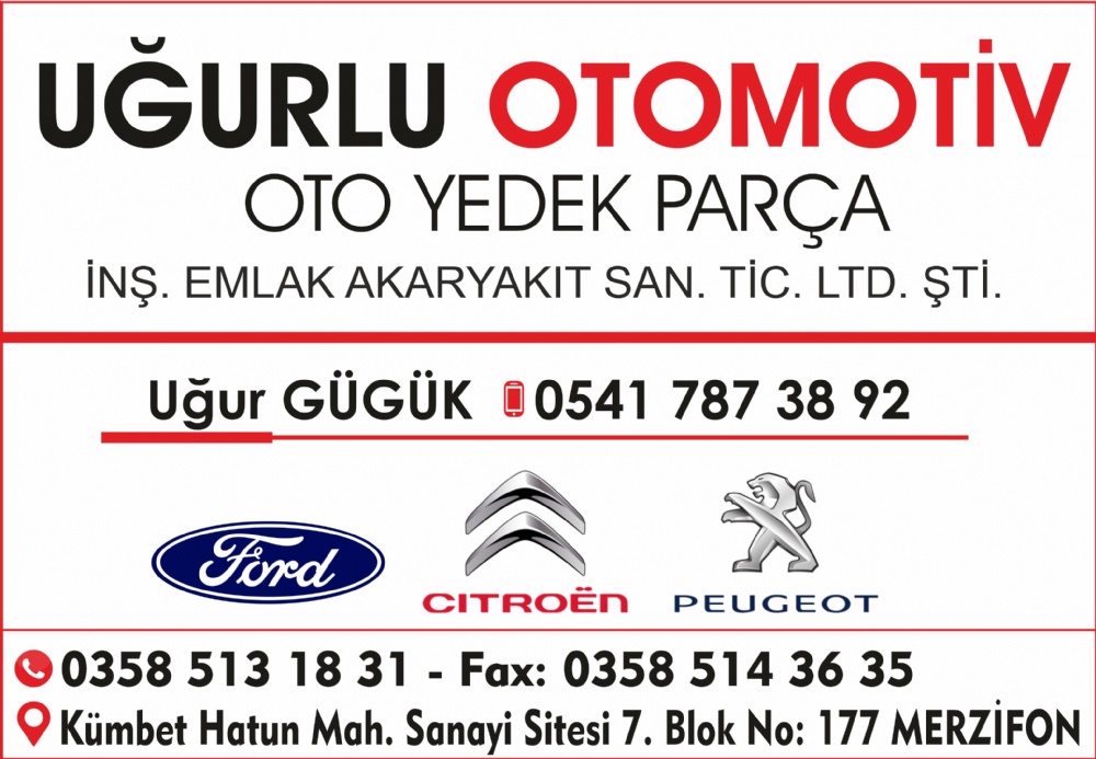UĞURLU OTOMOTİV, YEDEK PARÇA MERZİFON