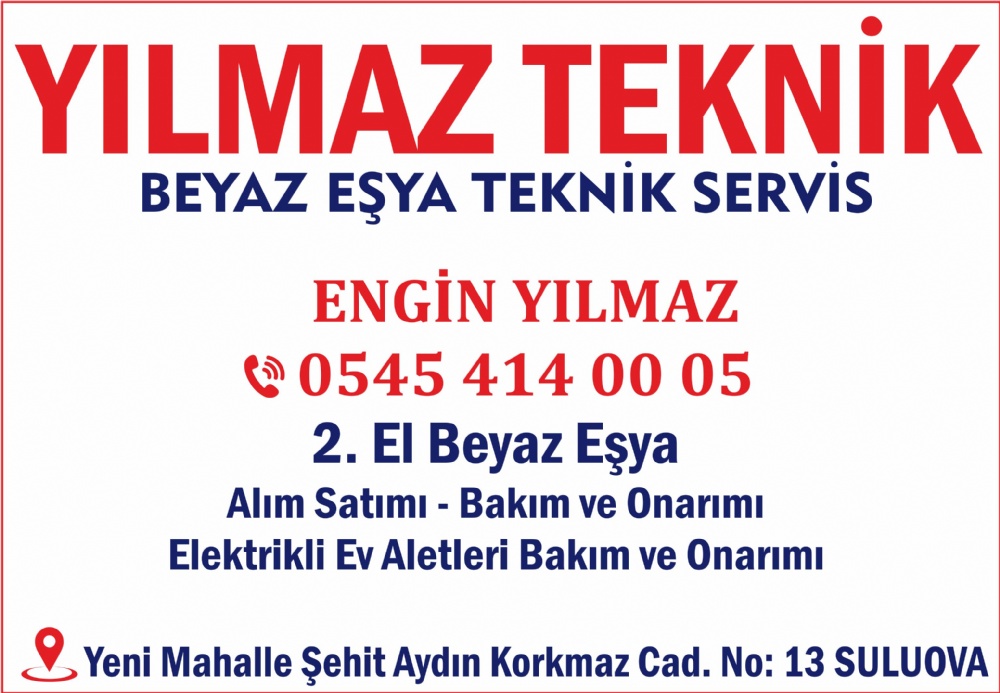 YILMAZ TEKNİK, BEYAZ EŞYA TEKNİK SERVİS SULUOVA