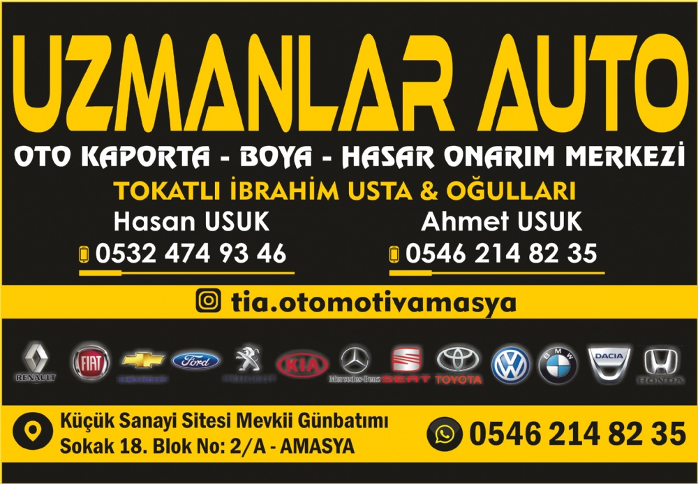 UZMANLAR AUTO, OTO KAPORTA BOYA AMASYA