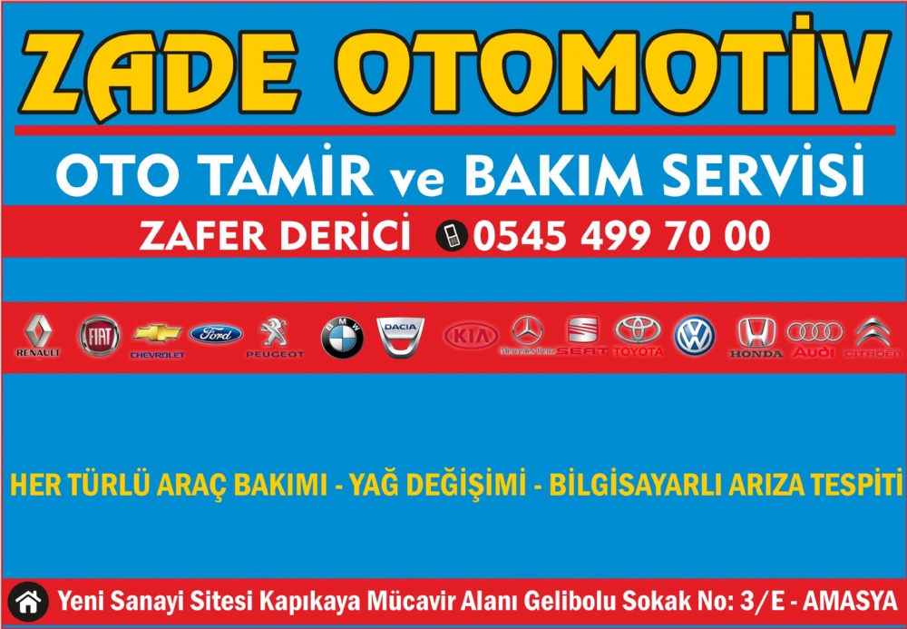 ZADE OTOMOTİV, OTO BAKIM SERVİSİ AMASYA
